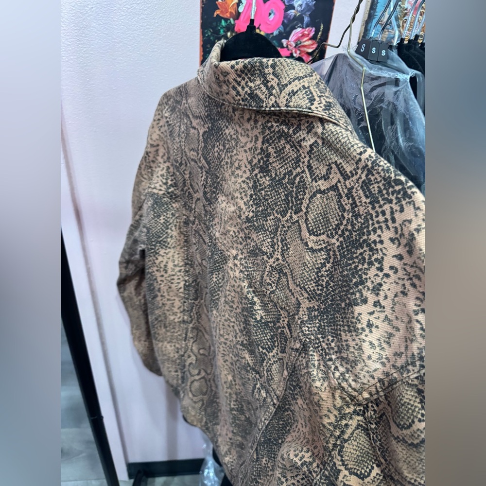 Free People Snake Print Jacket - Brown - image 7